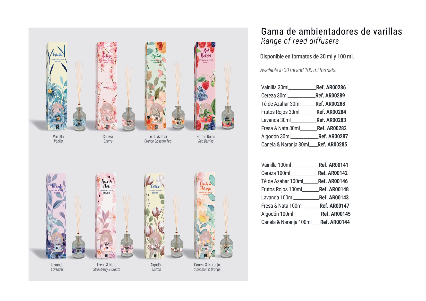 Ambientadores Varillas OK referencias